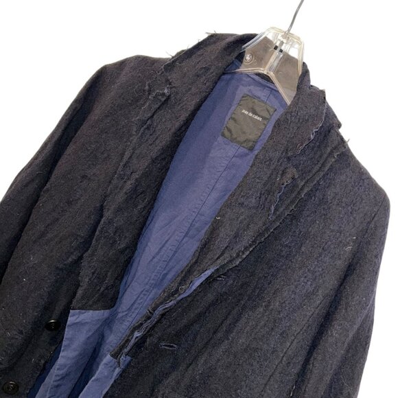pas de calais blue black 2 piece textured washed wool top jacket S FRENC… - Picture 4 of 8